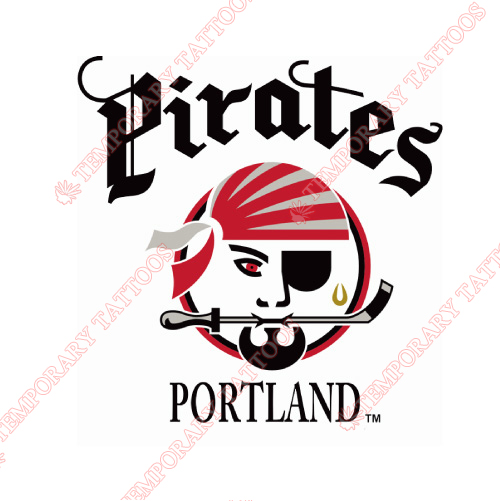 Portland Pirates Customize Temporary Tattoos Stickers NO.9106